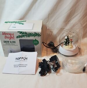 Merry & Bright Collection Snow Globe, Christmas Aeration Decor, NIB